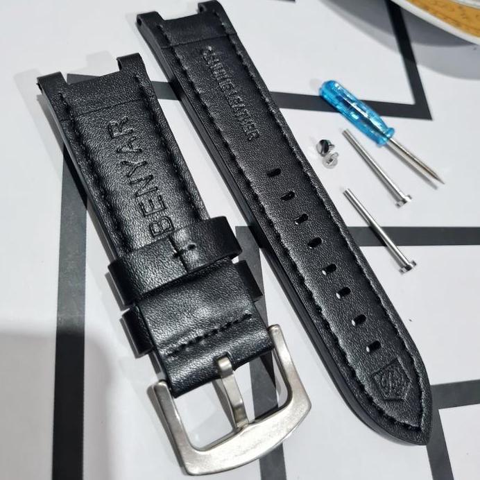 STRAP BENYAR FORTUNE BY5151 Tali Jam Tangan Kulit Leather Hitam Black