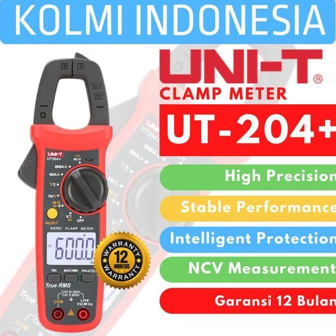 UNI-T Digital Clamp Meter Tang Ampere UT204+