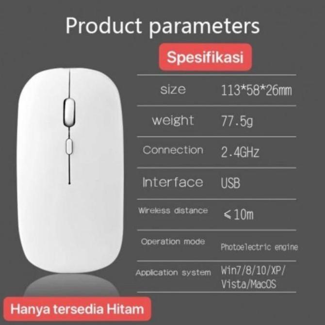 (Ready) Mouse Bluetooth Wireless Tanpa Dongle Usb Silent