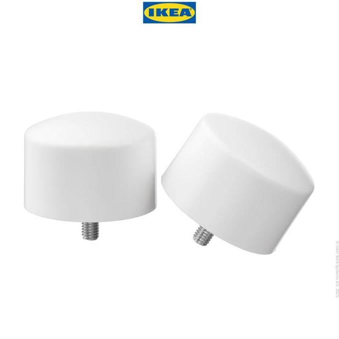 Ikea Raffig Finial Penutup Batang Gorden/Jendela Isi 2Pcs
