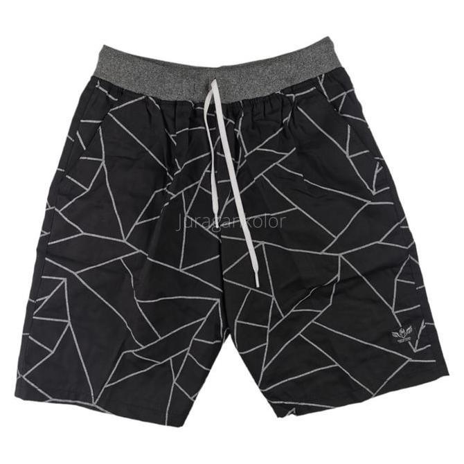 Wkwk- Celana Pendek Pria Dewasa Motif Abstrak Chino Cowok Short Pants Rib