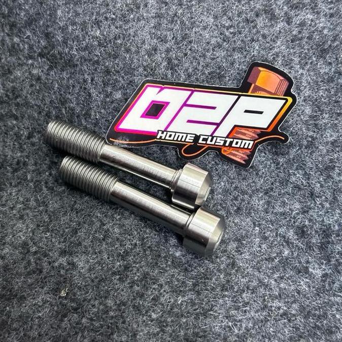 baut shock depan ceper ,baut shock lowering L stainless custom handmade titanium