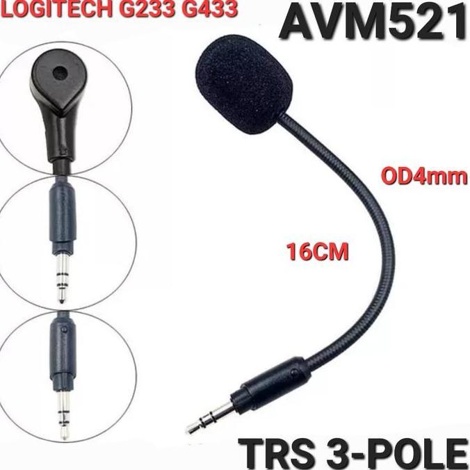 AVM521 Mini 3.5mm TRS Flexible Microphone f G233 G433 16cm OD4mm