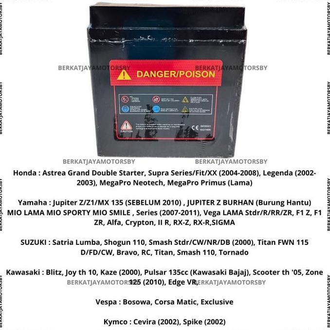 Promo AKI FULL KERING FM5Z-3B 12V 5AH 10HR AKI FEDERAL NANO GEL FM5Z3B ACCU BATTERY GM5Z3B MERK FEDE