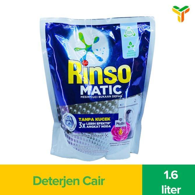 Rinso Matic Deterjen Cair Bukaan Depan 1.6 Liter