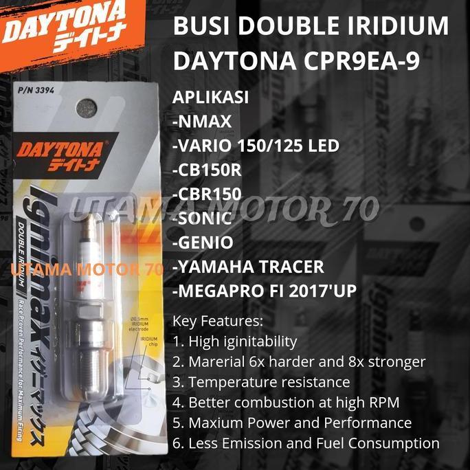 Promo Busi Daytona Double Iridium CPR9EA-9 Diskon