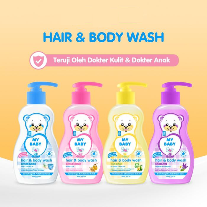 [themakeupguru] My Baby Hair & Body Wash Pump 300ml - Sabun dan Shampoo Bayi dan Anak 2in1