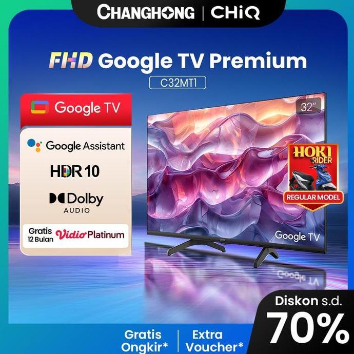 Grosir Chiq Google Tv 32 Inch Fhd Google Smart Tv Digital Tv Dolby Audio Google Assistant (C32Mt1)