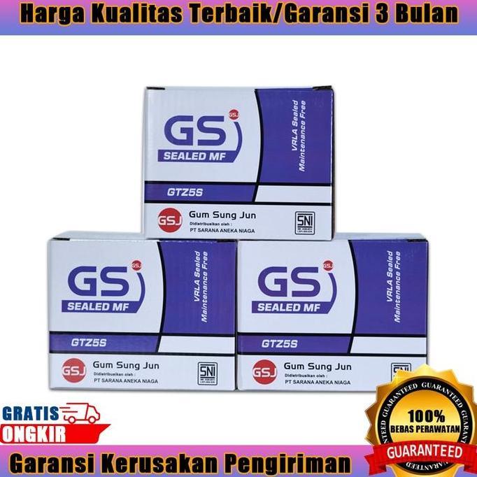 Promo Aki Motor Gtz5S Honda Beat Scoopy Vario110 Aki Kering Accu Kering Mf Gtz5S Aki Motor Beat Aki 