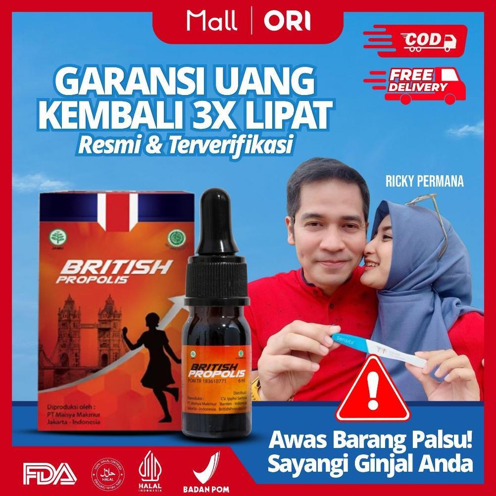 (Terbaru) BRITISH PROPOLIS - Promil Program Hamil Stamina Pria, Kesuburan Wanita, Kista, Miom, Lanca