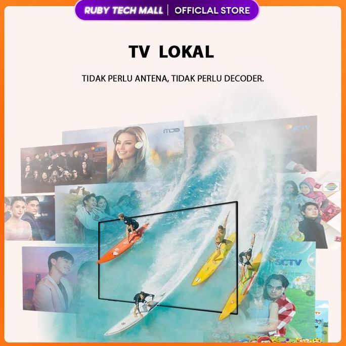 Murah 4.4Expose Smart Tv 32/43 Inch Tv Android 12 Borderless Mirrored Dolby Audio Tv Wi-Fi