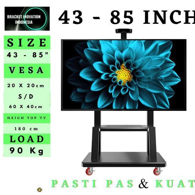 TERLARIS BRACKET STANDING TV | STANDING BRACKET TV 50 - 85 INCH DGN CAMERA TRAY