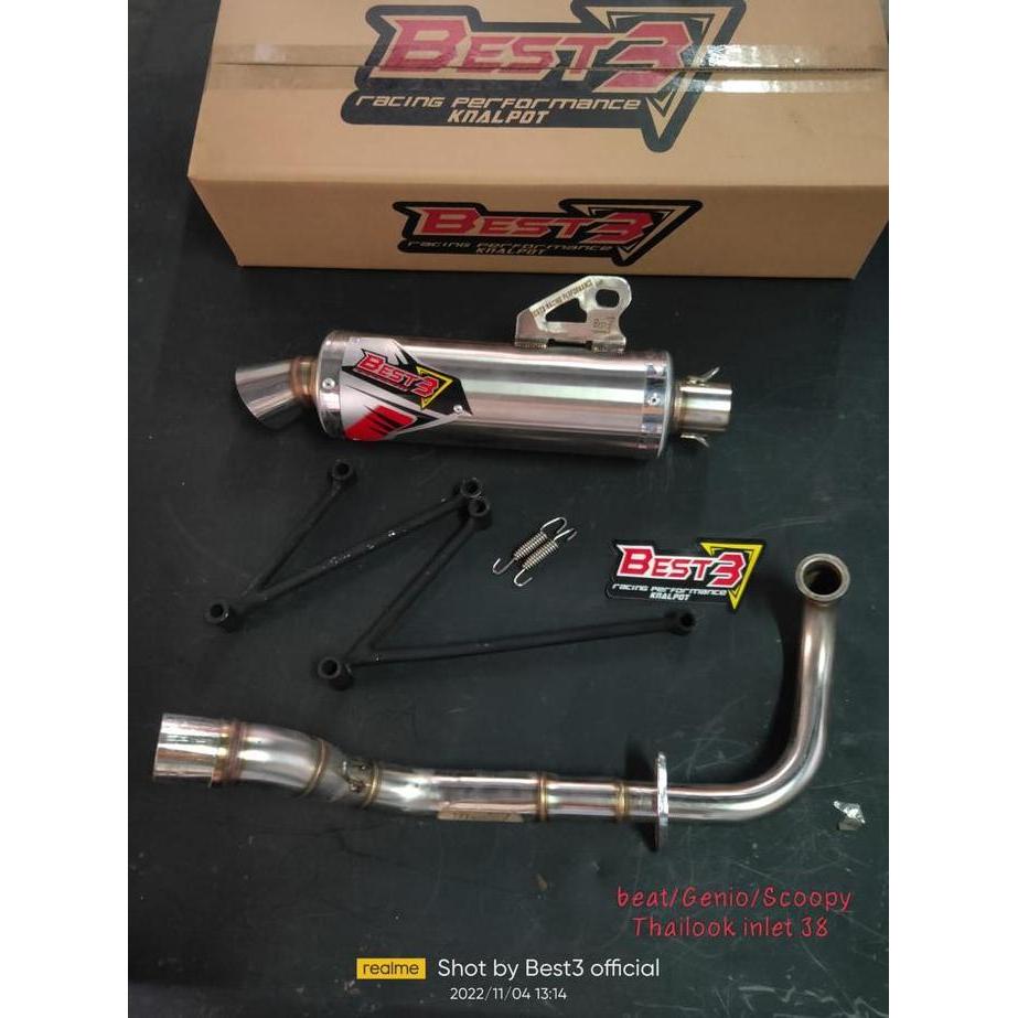 Knalpot Best3 Honda Scoopy Beat Genio Spacy Motor Motorcycle Silincer