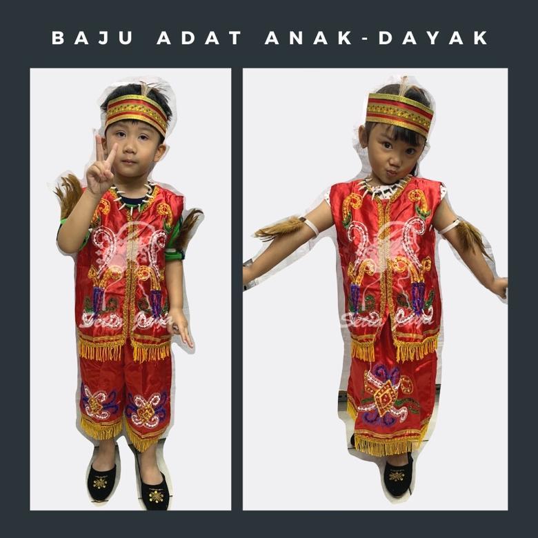 Diskon Baju Adat Anak Dayak/ Baju Tari Dayak Kalimantan/ Kostum Carnaval