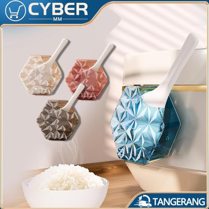 VURYOH Tempat Centong Nasi Bahan PET Wadah Sendok Nasi Ala Jepang Efektif Mencegah Debu Dan Serangga