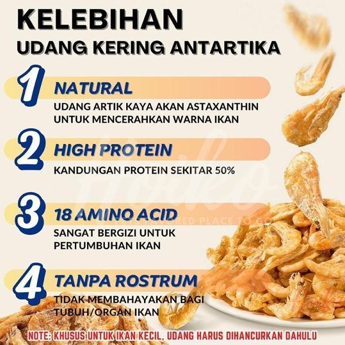 TERLARIS UDANG KERING PREMIUM PAKAN IKAN / PAKAN KURA KURA / PAKAN ARWANA