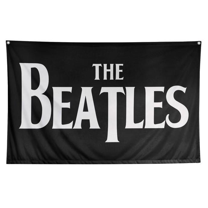Nazhifa Printing - Poster Kain The Beatles, Bendera, Tapestry, Pajangan Dinding, Bahan Satin Peles, 