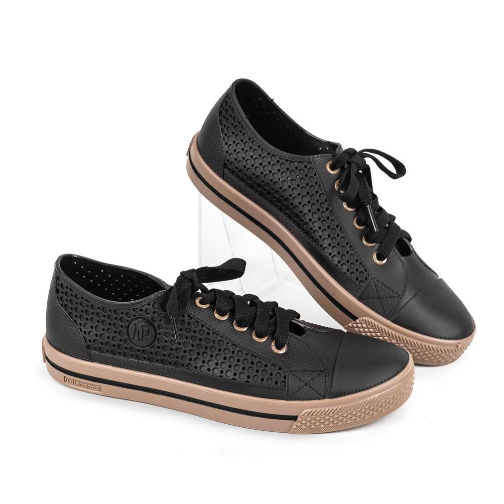 Sale Sepatu Ap Star Hitam Coklat- Sepatu Kets By Ap Boots Fashion Karet Lokal Nyaman Ringan Anti Air