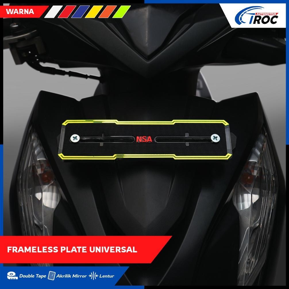 Dudukan Plat Nomor Motor Frameless Plate Motor Universal 1Pcs Dudukan Plat Nomor Motor Vario Beat Sc