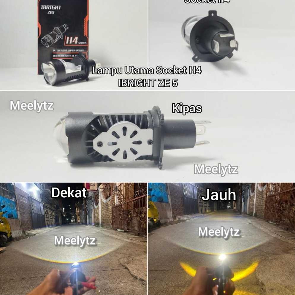 Ibright Ze 5  & Ze 22 - Premium Lampu Utama Led H4 Original Ibright Ze5 High Low Ac Dc  Terbaru