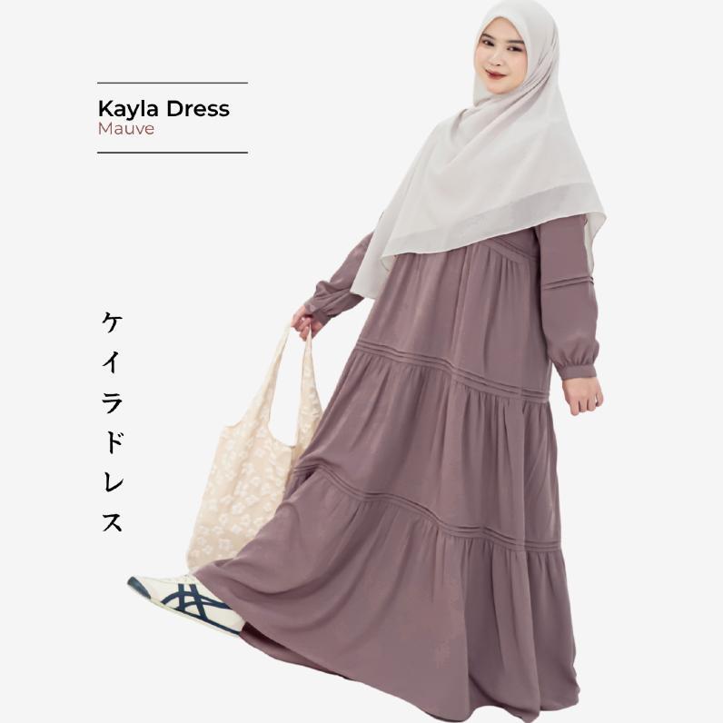 Mininos Kayla Dress Lipit | Gamis Daily Busui Remaja Muslimah Terbaru
