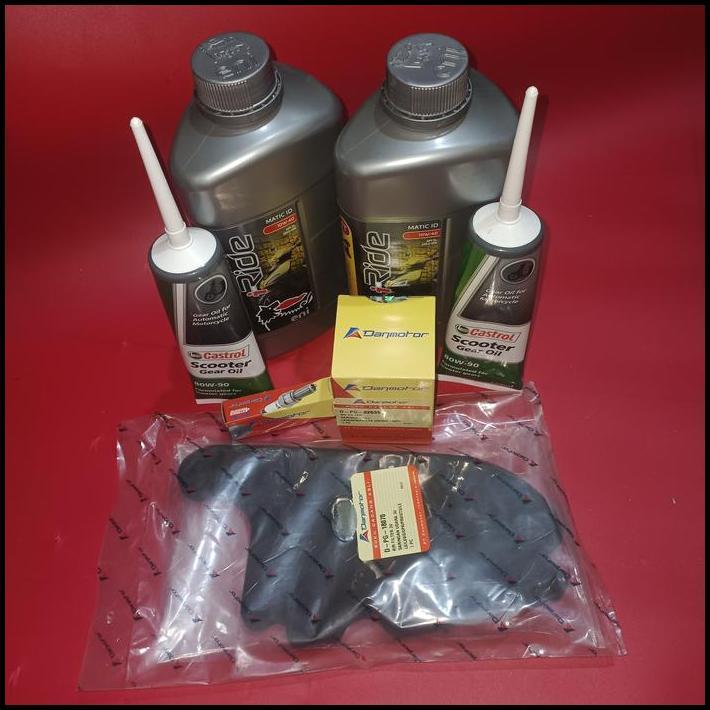 TERLARIS PAKET SERVICE LENGKAP OLI AGIP VESPA MATIC 3V/I-GET