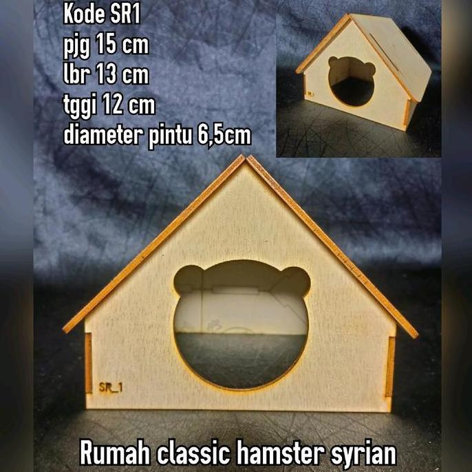 SR1 Rumah hamster syrian model classic, rumah hamster jumbo, rumah hamster dewasa, rumah hamster syr