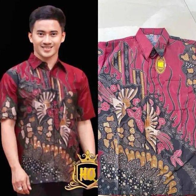 Dahlia_prose - Batik pria M L XL XXL 3L 4L 5L Kemeja jumbo batik zahira polymikro lembut Hem Pendek 