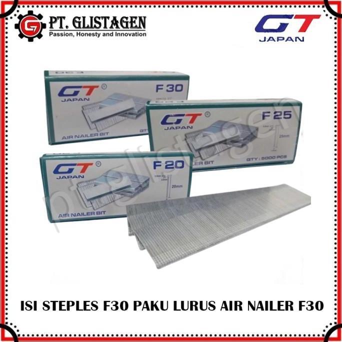 TERLARIS ISI STEPLES F30 PAKU TEMBAK MATA AIR NAILER LURUS GT