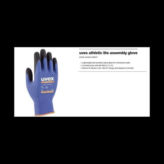 UVEX HAND PROTECTION ART 60027 ATHLETIC LITE ASSEMBLY GLOVES
