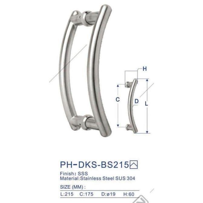 PULL HANDLE DEKKSON PH BS 215 18X215X175 SSS Handle Pisang Lengkung