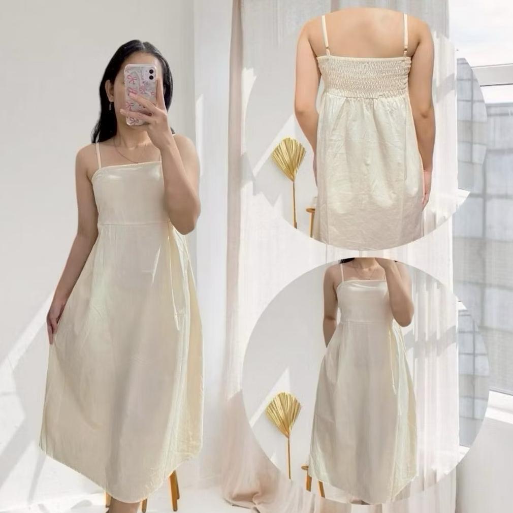 Erena Napoly Sleeveless Dress - Gaun Panjang Wanita Manset Gamis Inner - Dress Tanpa Lengan