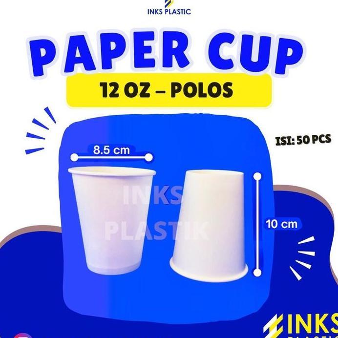 PAPER CUP 12 OZ POLOS PAPER CUP KERTAS 12 OZ
