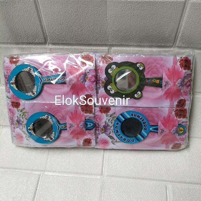50 Pcs Souvenir Pernikahan Kaca Gagang Karakter Kemas Alas Shaby lucu dan unik