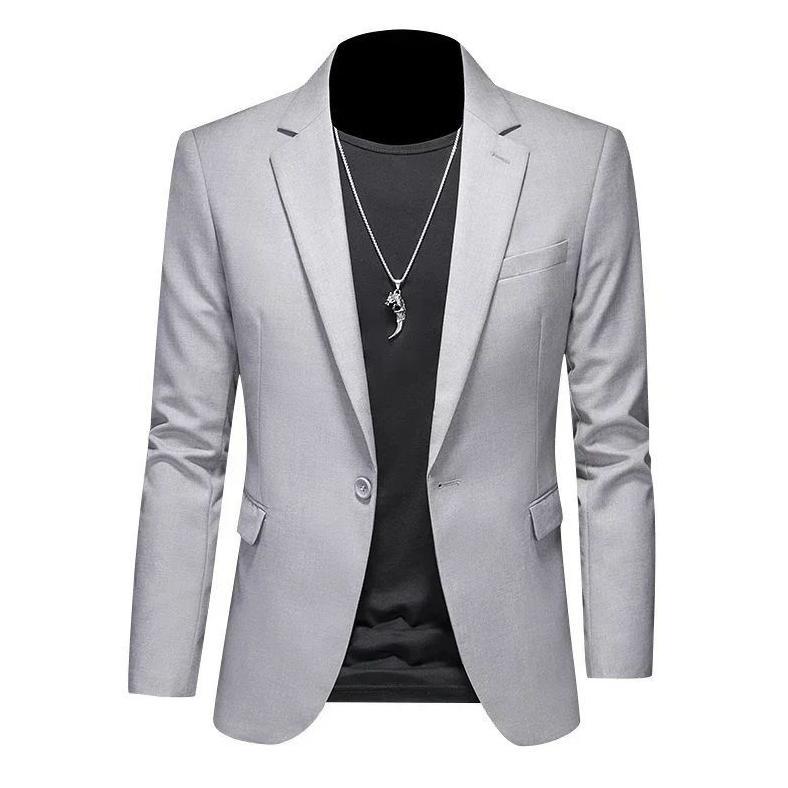 Premium Jas/Blazer Pria/Jas Semi Formal Slimfit/Saku Tanpa Tutup/Warna Silver-Moca-Ungu-Hijau-Maron 