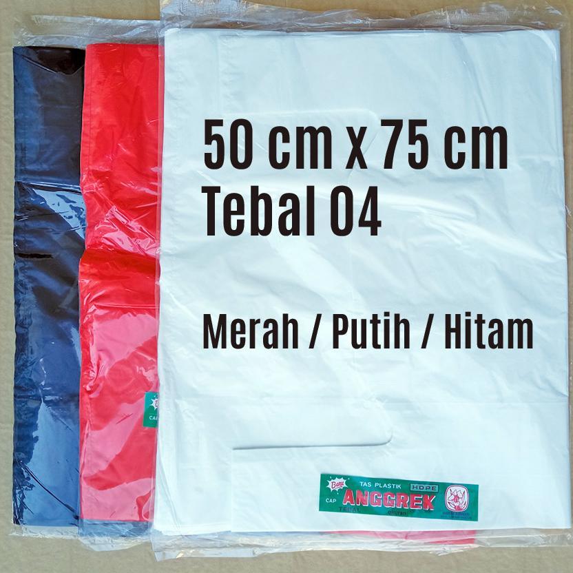 Kantong Kresek Plastik Uk 50 X 75 Tebal 04 Anggrek - Merah Putih Hitam