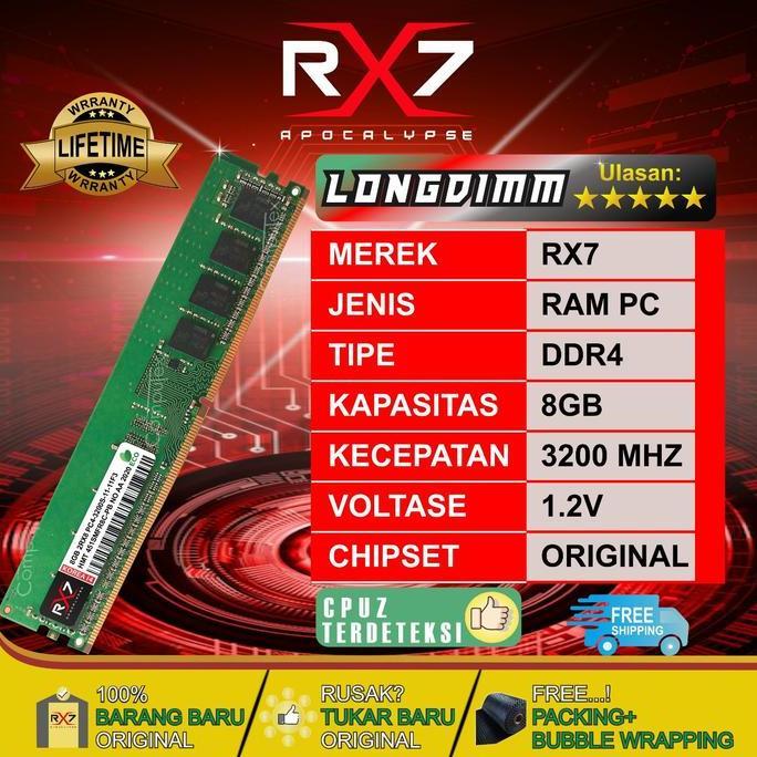 RAM RX7 DDR4 8GB 3200 MHZ PC 25600 RAM GARANSI RESMI