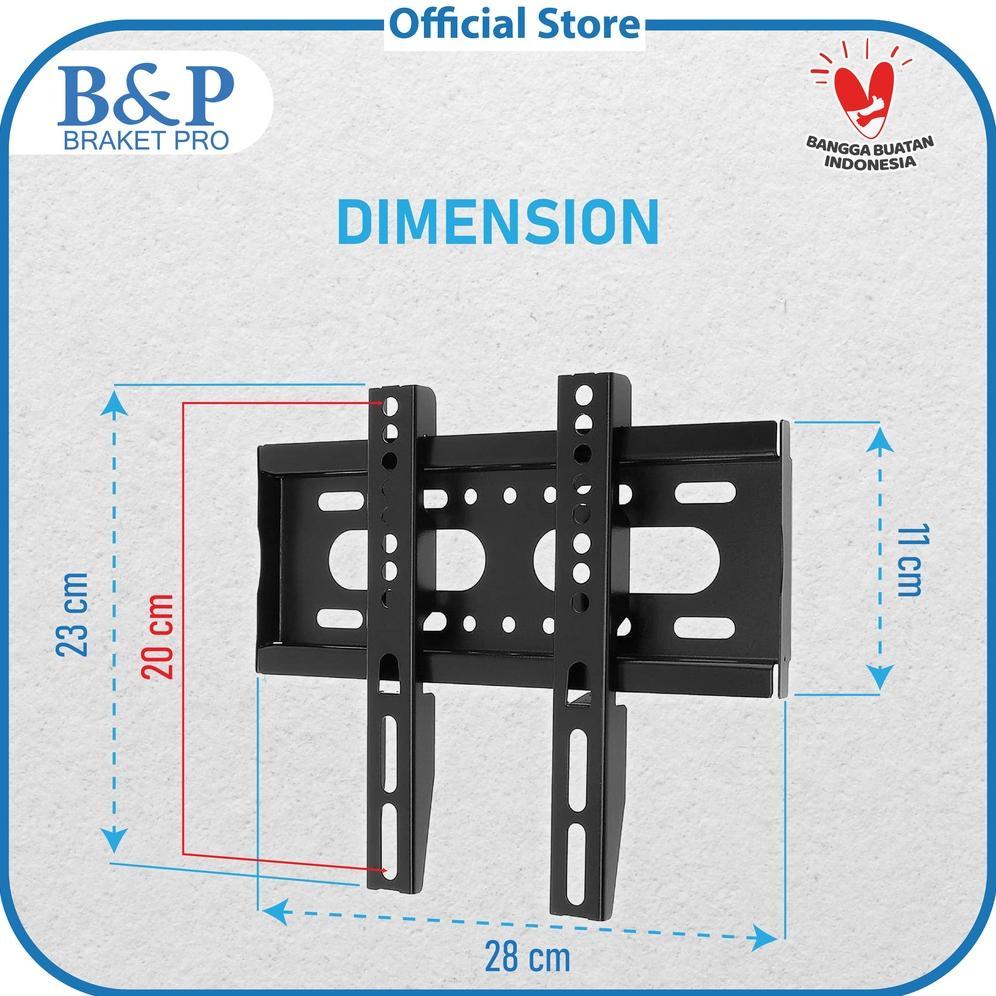 CUCI GUDANG BRACKET TV LED LCD FIX 14 17 19 22 24 32 40 42 43 INCH WALL MOUNT BRAKET TV