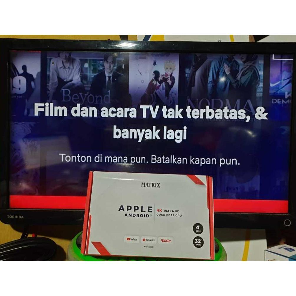 Big Promo Original Stb Android Tv Box Matrix Apple Ram 4Gb / Internal 32Gb Bluetooth Voice