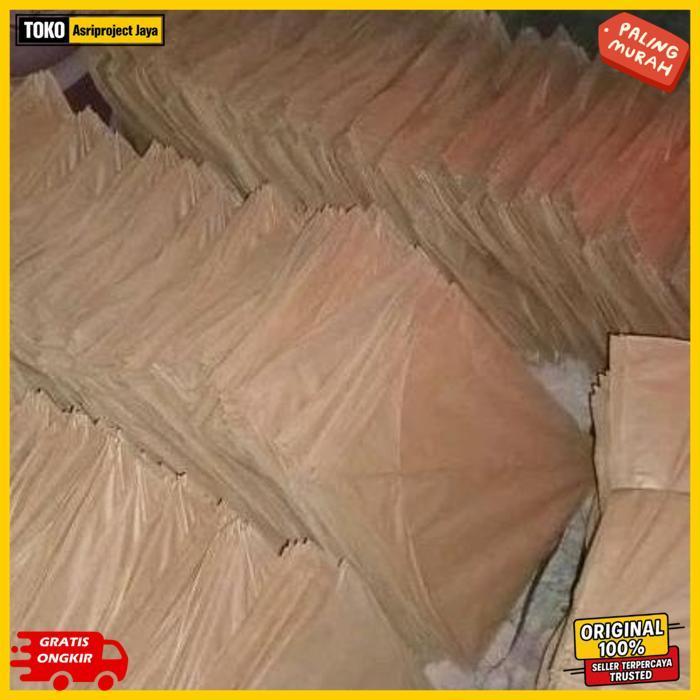 Murah Layangan Polos Kertas Coklat /100 Pcs Ukuran 58