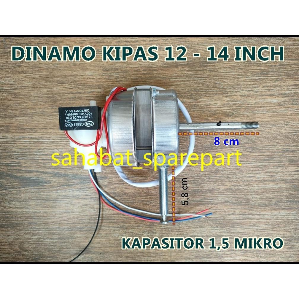 TERBARU DINAMO KIPAS ANGIN STAND FAN 12 - 14 INCH RRT SANEX GMC MULTI  PANJANG AS 8 CM