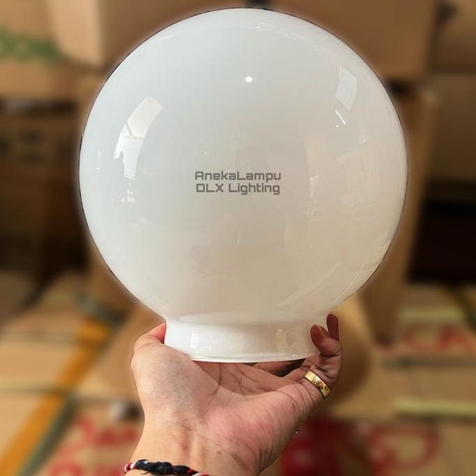 Hanya Kaca Diameter 22 Lampu Taman Bulat Minimalis Putih Dlx Lighting