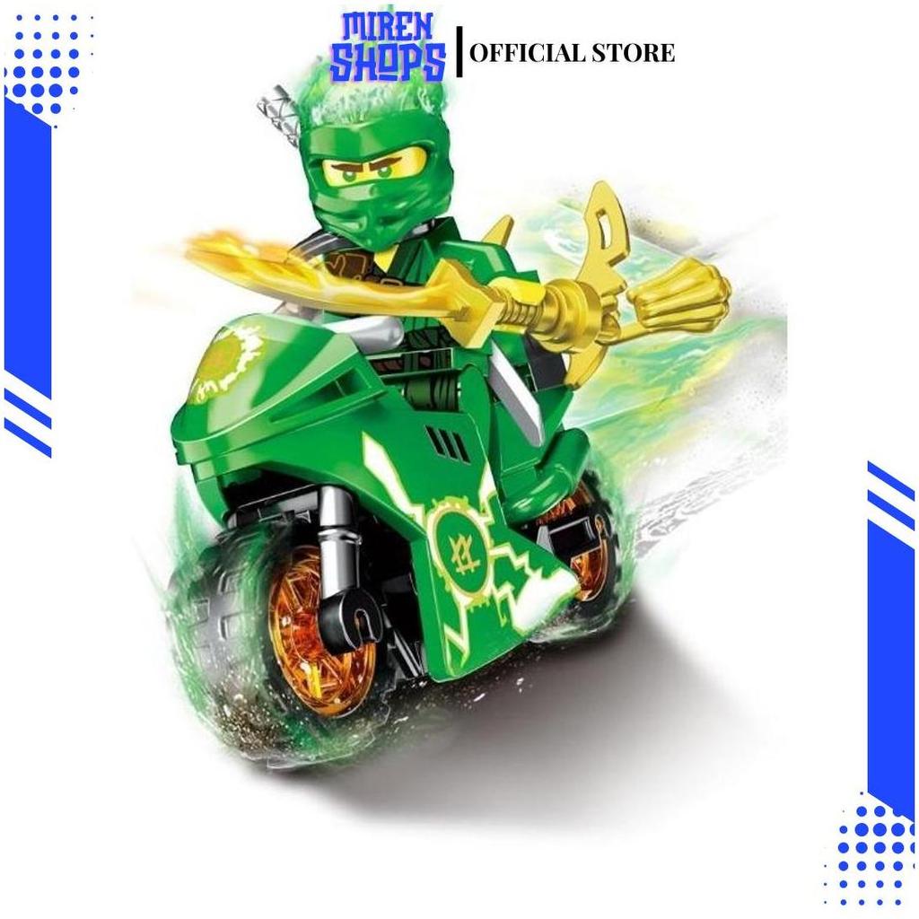 Mainan Anak Balok Susun Ninja Rambut Api Motor Sport Kai Ninja Dragons Naga Kai Jay Lloyd Termurah