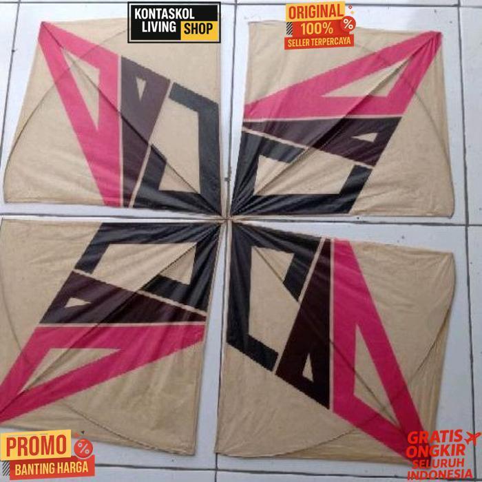 Sale Jmlayangan Mainan Tradisional Layangan Sablon 2 Warna Kertas Coklat Uk 58 (1Pak Isi 100