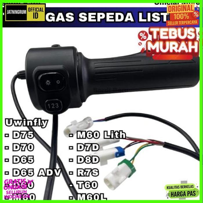 Termurah Handle Gas Termurah Original Uwinfly - Handgrip Sepeda Listrik Uwinfly D65 D60 D70 D75 M60 