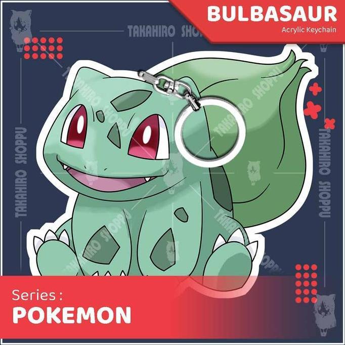 Gantungan Kunci / Keychain Akrilik Pokemon BULBASAUR
