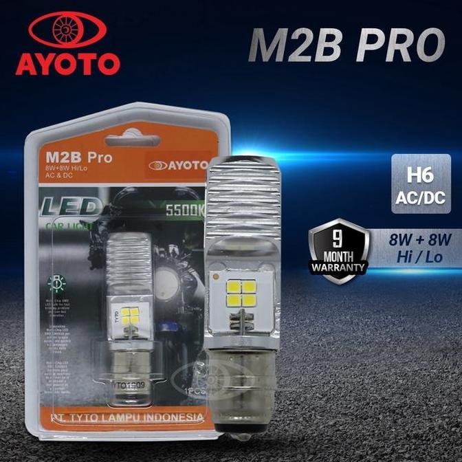 lampu led depan motor ayoto M2B pro h6 AC/DC matic