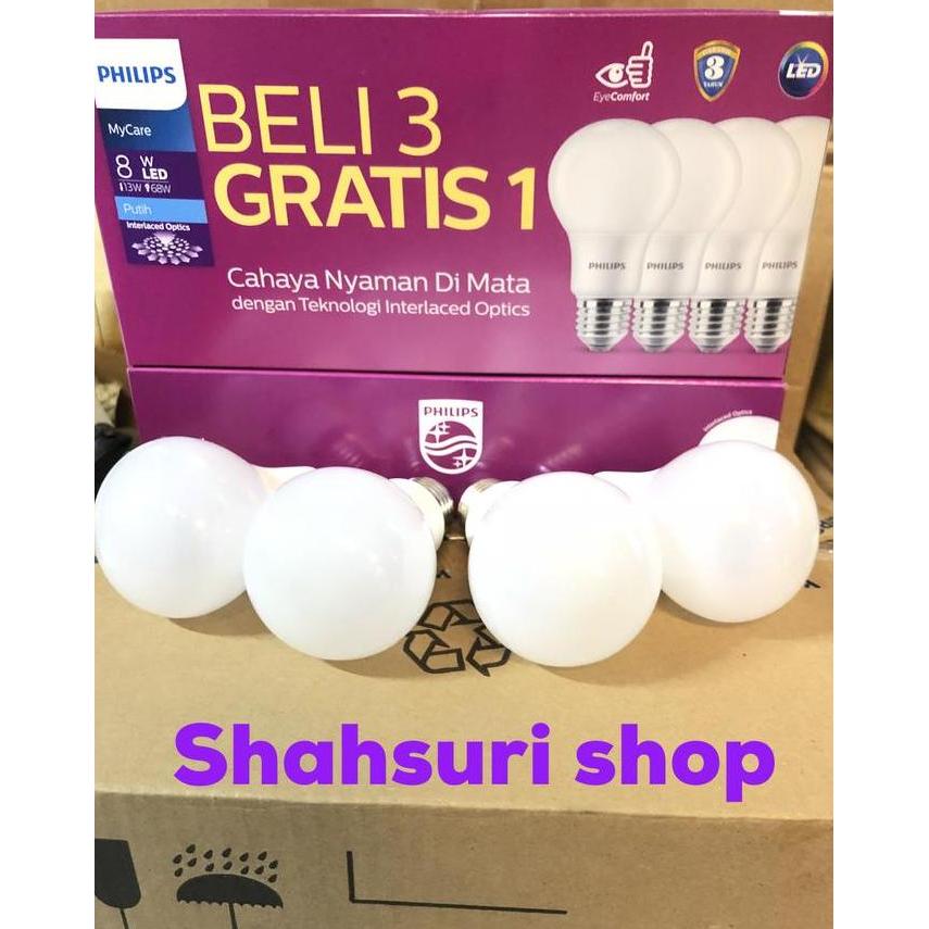 Philips Led 8 Watt Unicef / Philips Led 3 Gratis 1 / Philips Led Paket
