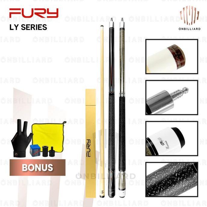 Fury LY Series Cue Stick Stik Play Billiard Biliar Biliyar Fury terlaris