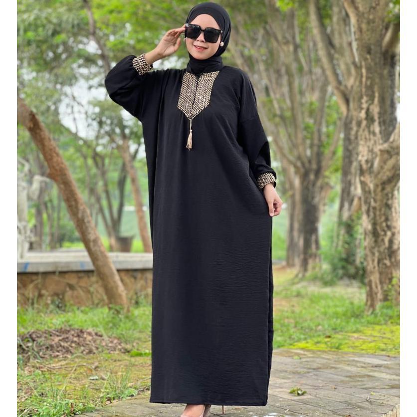 NEW PRODUCT Gamis Sultan Renda Kringkle Airflow Premium Dress Kaftan Arab Polos Simple Busui Friendl